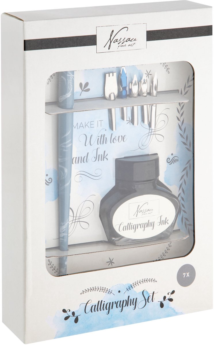 Luxury Calligraphy Writing Set with Black Ink and Pen Holder